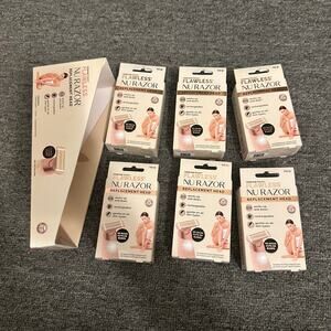 6× Finishing Touch Flawless Nu Razor Replacement Head Only 18K Gold Plated